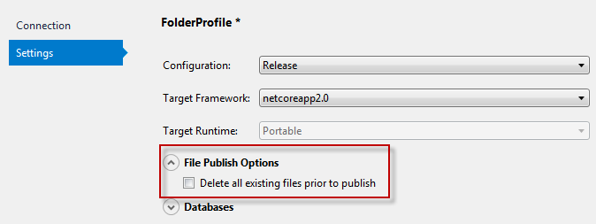 Delete all file prior to publish