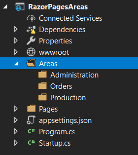 Areas in Razor Pages