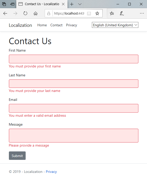 Localisation of data annotations