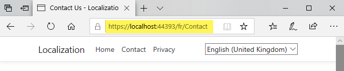 Localization in Razor Pages