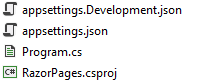Razor Pages root files