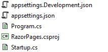 Razor Pages root files