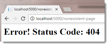 Use Status Code Pages
